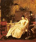 Mihaly Munkacsy Canvas Paintings - A Portrait of the Princess Soutzo